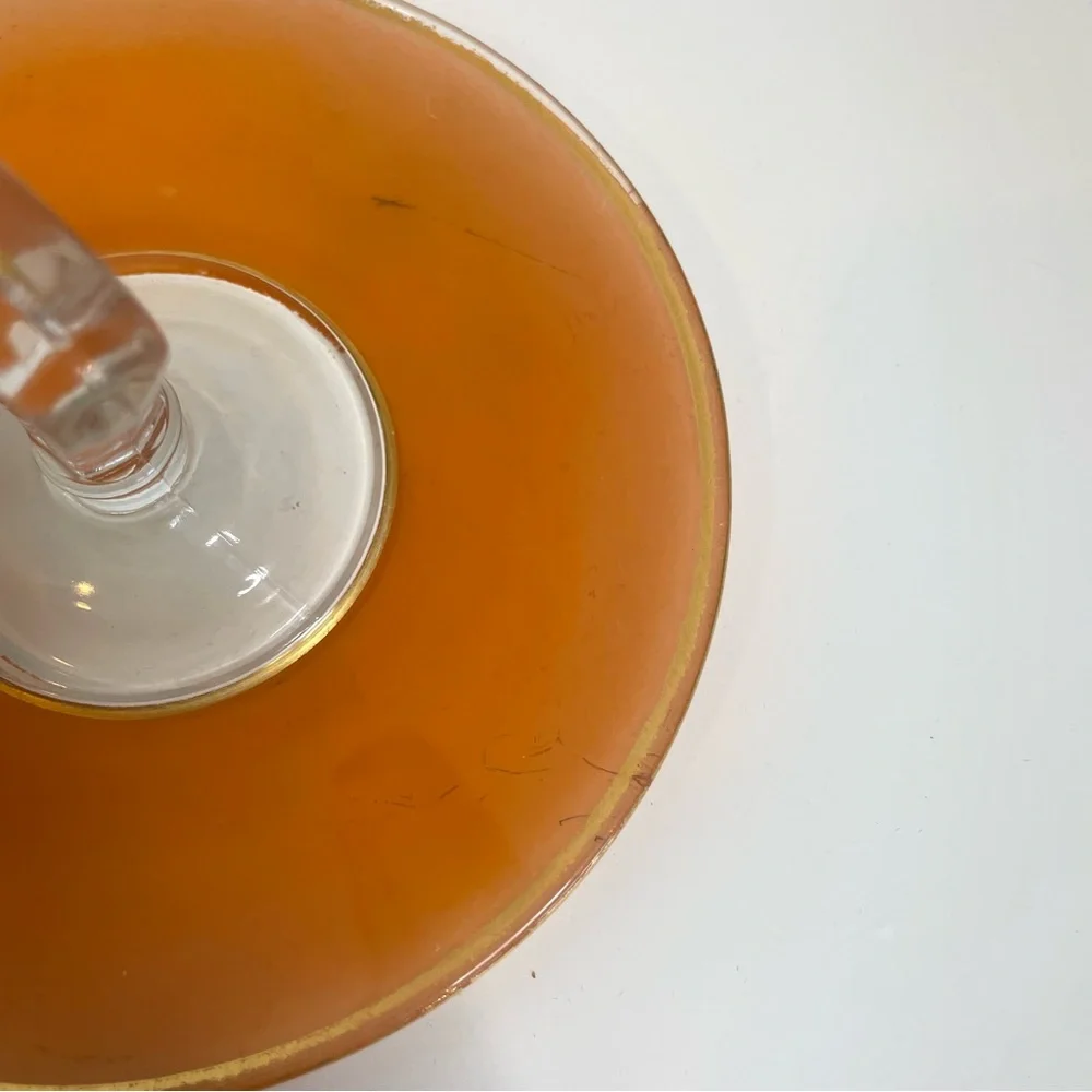 Depression Glass Orange Tidbit Tray